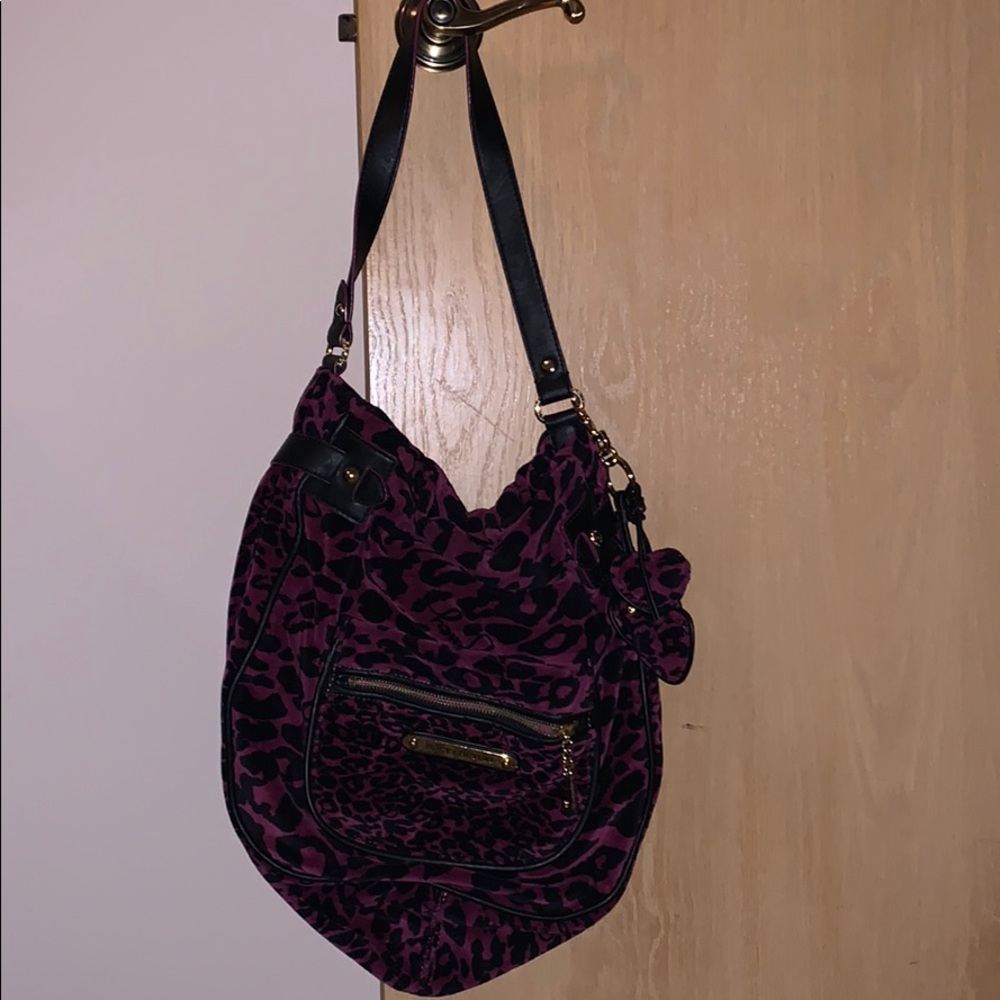 Juicy Couture Velvet Over The Shoulder Hobo